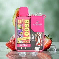 Aardbei IJs Aivono AIM-TANK 9500 Puffs 18ml Vloeistof Capaciteit 650mAh Batterij Nederland groothandel
