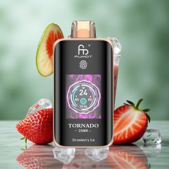 Aardbei IJs Fumot Tornado 25000 Puffs Oplaadbare Accu HD Scherm Nederland groothandel