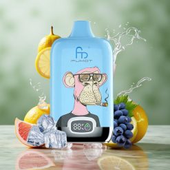 Roze Citroen Fumot Tornado Digitale Box 12000 Puffs 20ml Vloeistof Oplaadbare Batterij Nederland groothandel