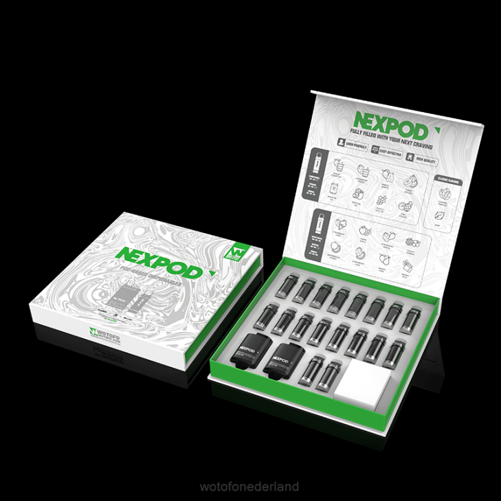 Wotofo Amsterdam - Wotofo NEXPOD kit 50 mg allesomvattende doos DV0P12